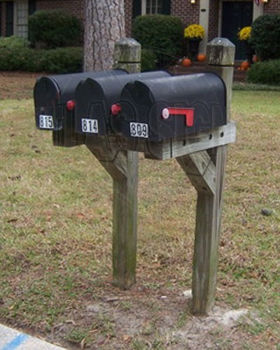 Creekside Park- 3 Mailboxes and Post
