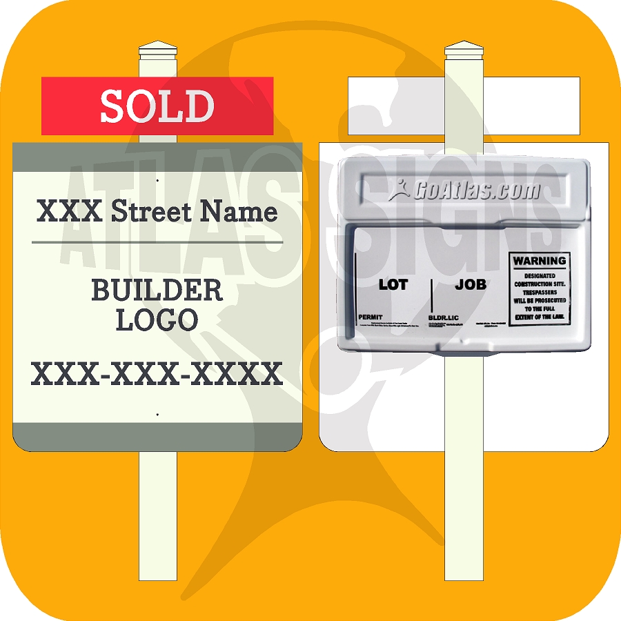 Summers Corner- Builder Information Sign and Post