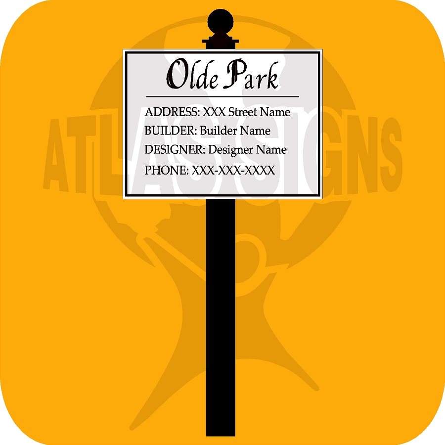 Olde Park- Builder Sign