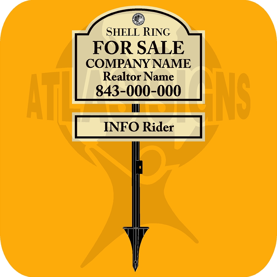 Shell Ring- FOR SALE Sign & Rider