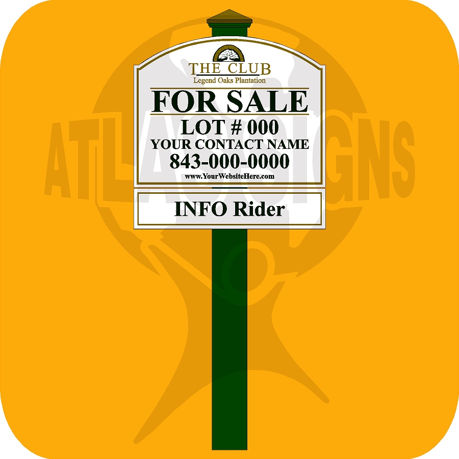 THE CLUB- FOR SALE/RENT Sign & Rider