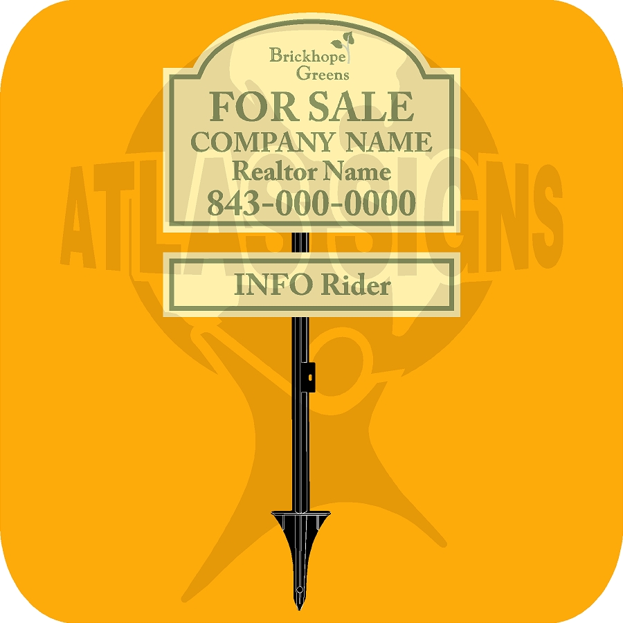 Brickhope Greens For Sale Sign & Rider
