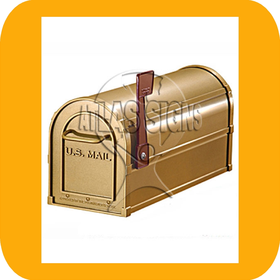 Deluxe Rural Mailbox-Brass