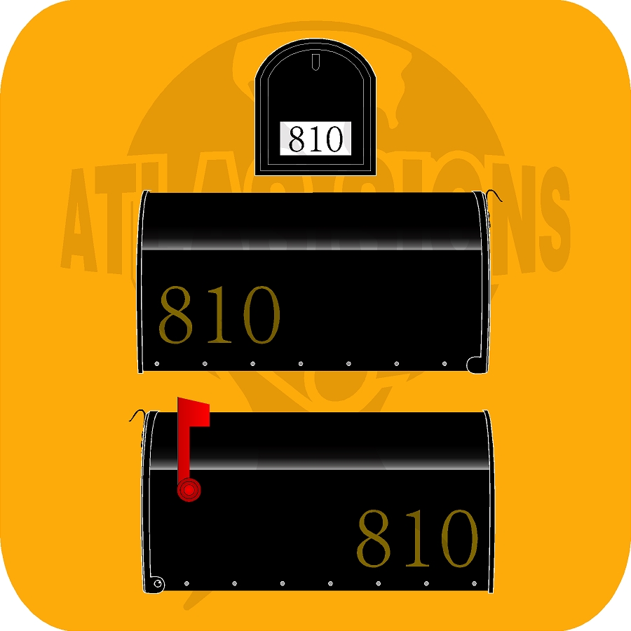 LARGE Mailbox- White Numbers (FRSR-TNRB)