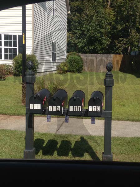 Chatfield Place- 4 Mailboxes and Post