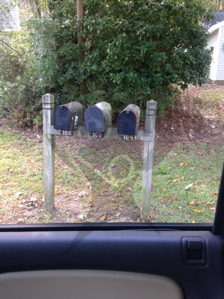 Bridge Creek- 3 Mailboxes and Post