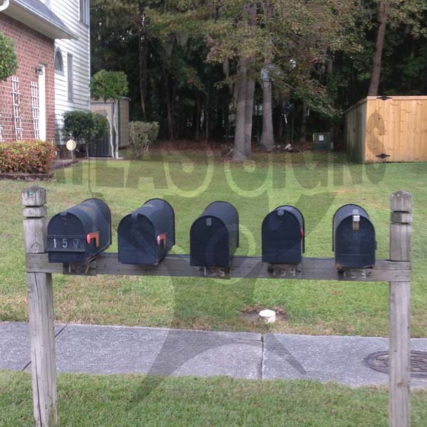 Piedmonte Place- 5 Mailboxes and Post