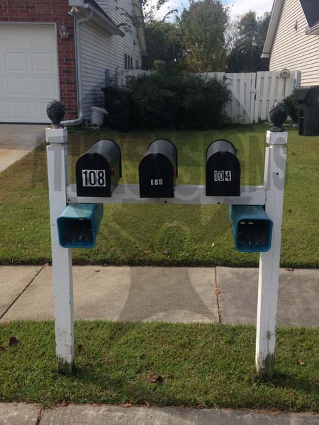 Westminister Heights- 3 Mailboxes and Post