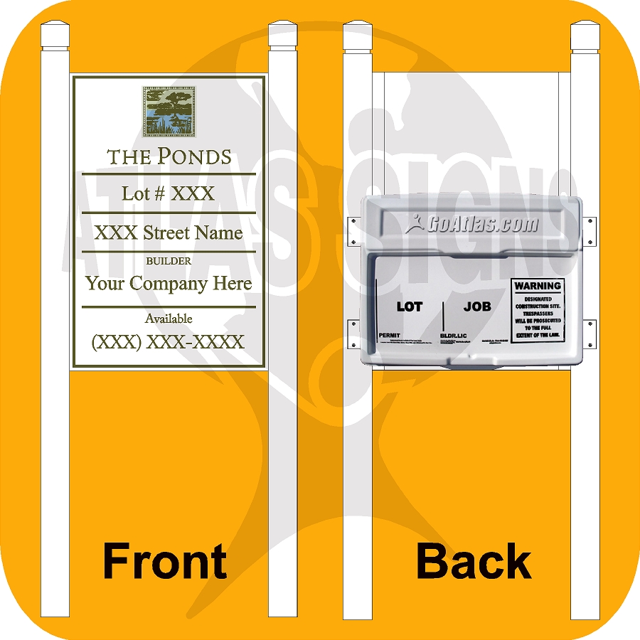 The Ponds- Builder Information Sign & Posts