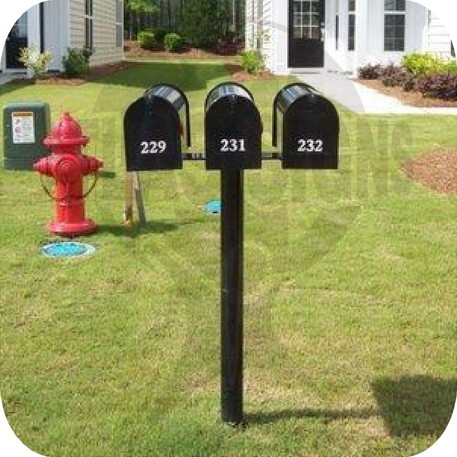 Del Webb- 3 Mailboxes and Post