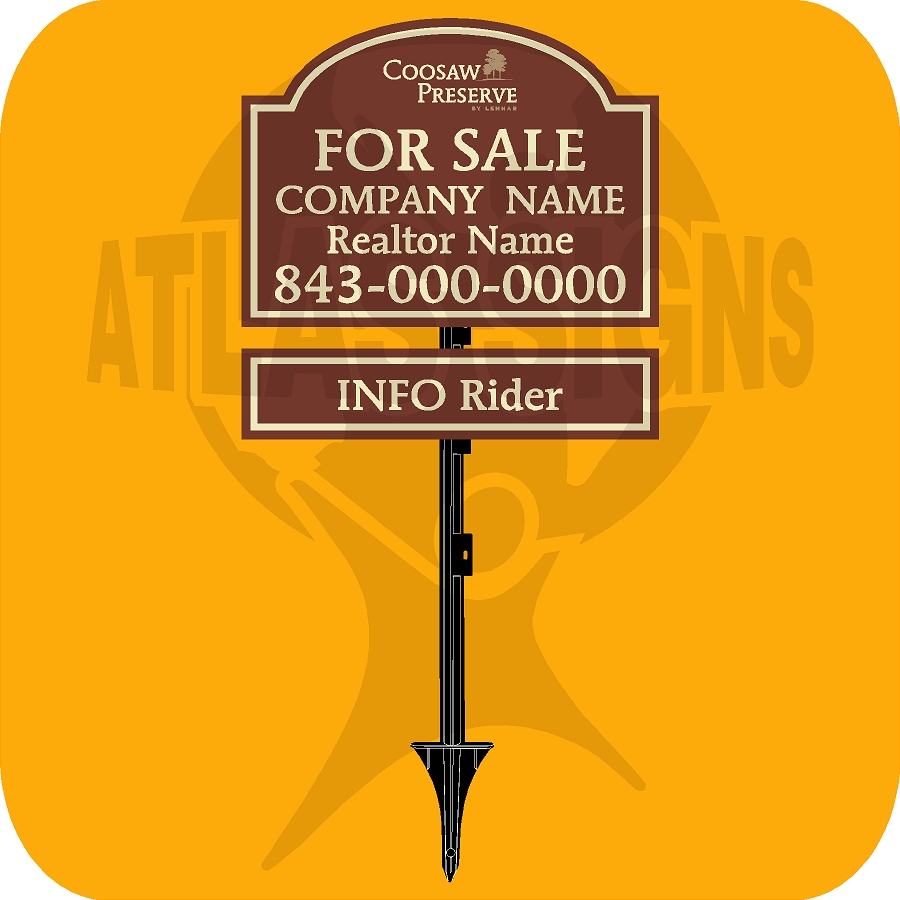 Coosaw Preserve- FOR SALE/RENT Sign & Rider
