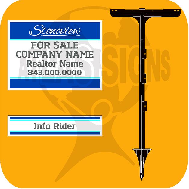 Stonoview- For Sale /Rent Sign & Rider